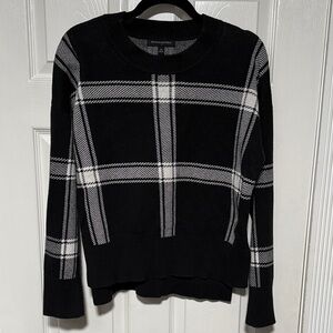 Banana Republic Black and White Checkered Sweater